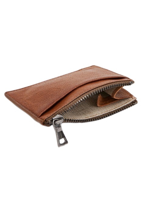 HERITAGE ZIP CARD CASE BROWNSTONE 2