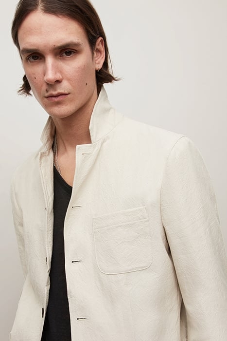 SLIM FIT JACKET WITH MULTI PATCH POCKETS POWDER WHITE 2