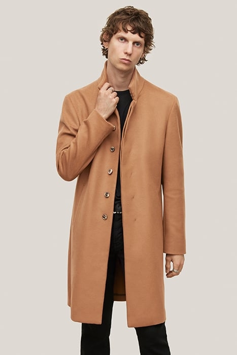 HIDDEN CF PLACKET BUTTON FRONT SLIM FIT CAMEL 1