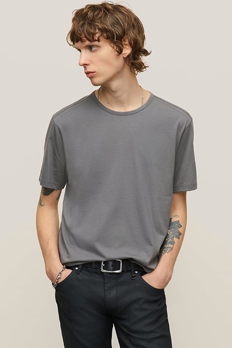 SABINE REGULAR FIT SS CREW WITH DART DET SEAL GREY 1