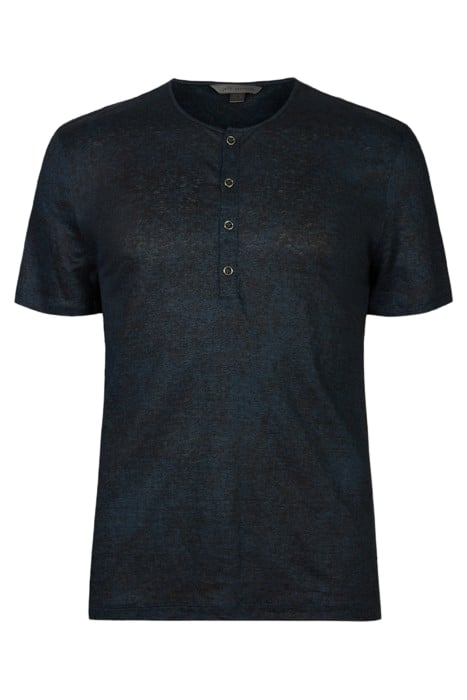 TORRANCE REGULAR FIT SS LINEN HENLEY WIT COSMOS BLUE 1