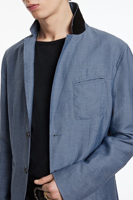 SLIM FIT NOTCH LAPEL JACKET WITH UNLINED DUTCH BLUE 3