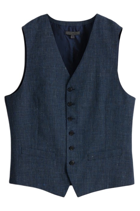 FRONT BODY DARTS VEST WITH WELT HIP POCK INK BLUE 2