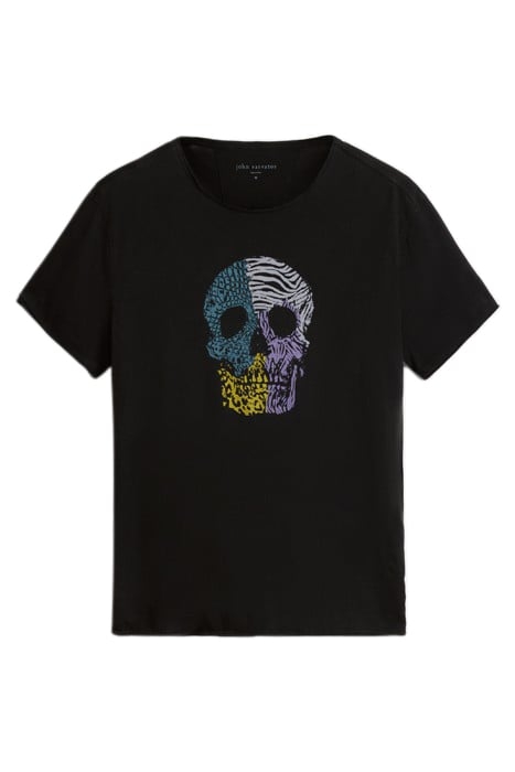 SS RAW EDGE TEE VINTAGE WASH - PATTERN S BLACK 2