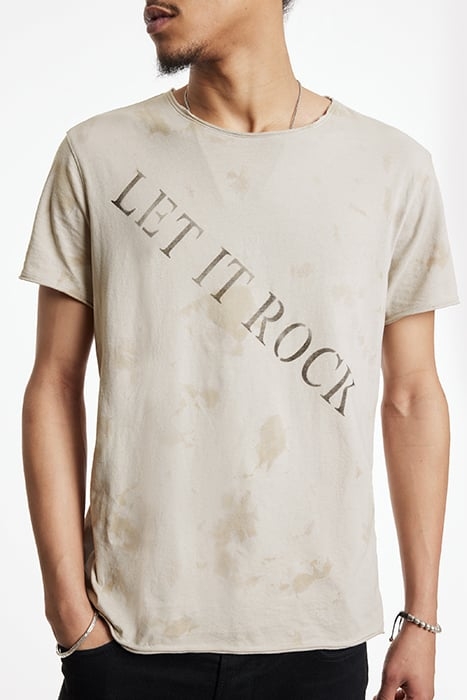 SS RAW EDGE TEE - LET IT ROCK FOSSIL GREY 3
