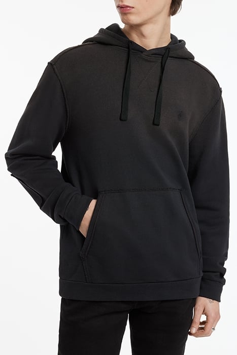 RANDAL LS OMBRE WASH PO HOODY BLACK 1