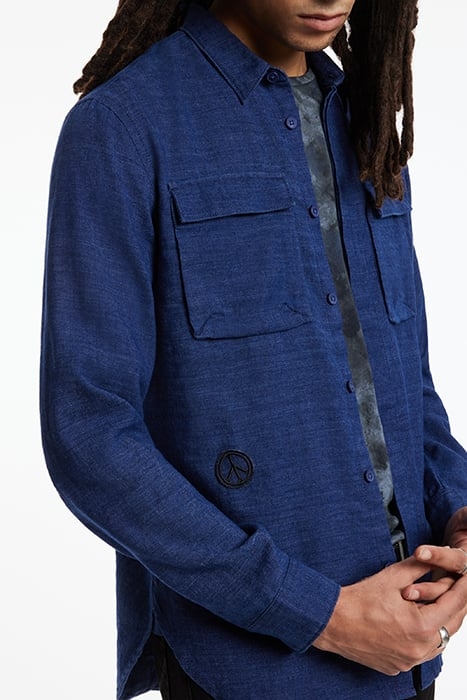 FREDDY LS MILITARY OVERSHIRT DUSTED BLUE 3