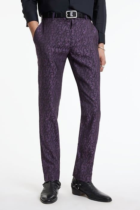 SLIM FIT PANTS WITH WELT HIP POCKET AND PURPLE HAZE 1