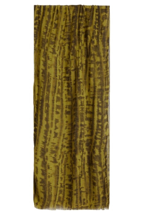 BLURRED ABSTRACT ART PRINTED SCARF CANARY 1