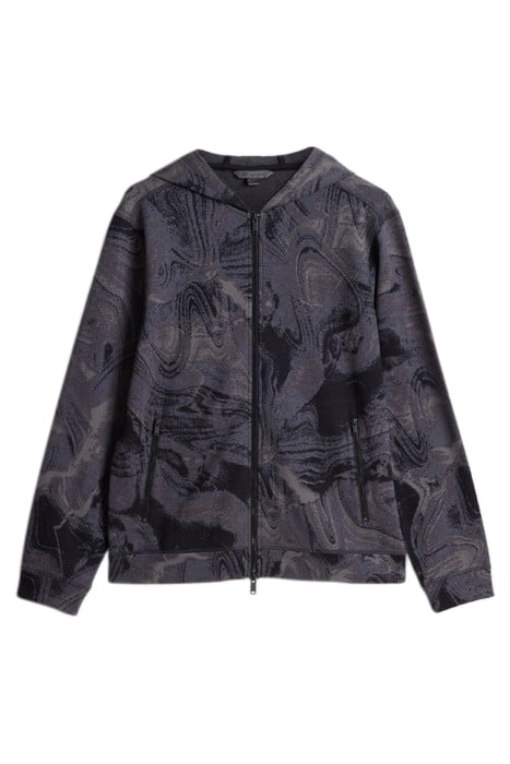 NOVA FZ HOOD WITH DYNAMIC WAVE PATTERN BLACK 2