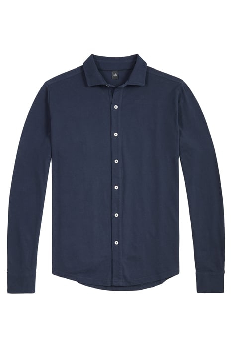 BROOKS | TAILORED PIQUÉ SHIRT NAVY BLUE 1