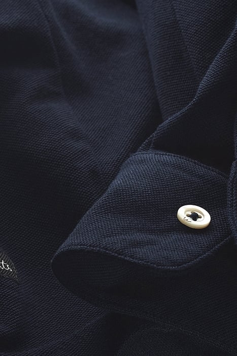 STONE | LONGSLEEVE PIQUÉ POLOSHIRT NAVY BLUE 2
