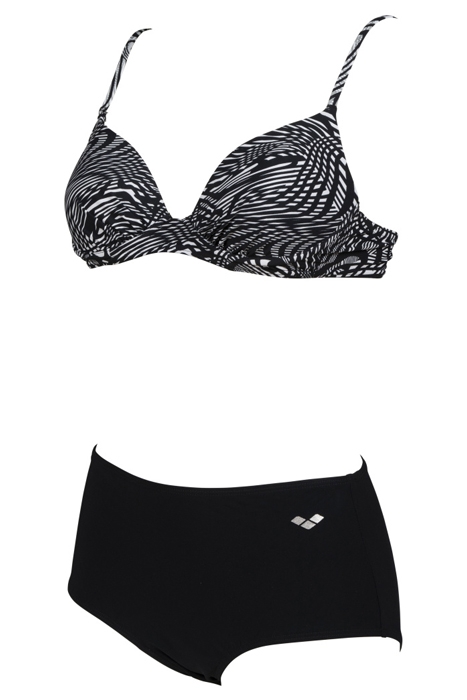 W CLARA TWO PIECES C-CUP BLACK MULTI-BLACK 3