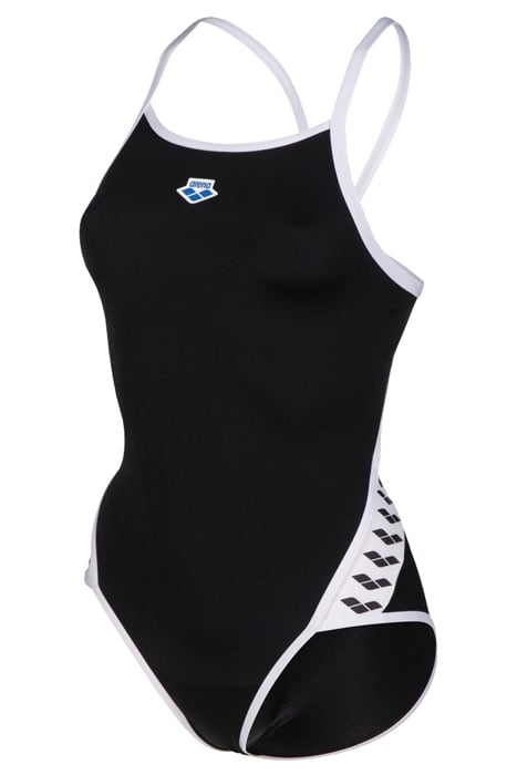 WOMEN'S ARENA ICONS SUPER FLY BACK SOLID BLACK-WHITE 6