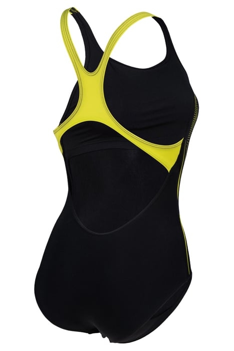 WOMEN'S SWIMSUIT SWIM PRO BACK GRAPHIC L BLACK-SOFT GREEN 4