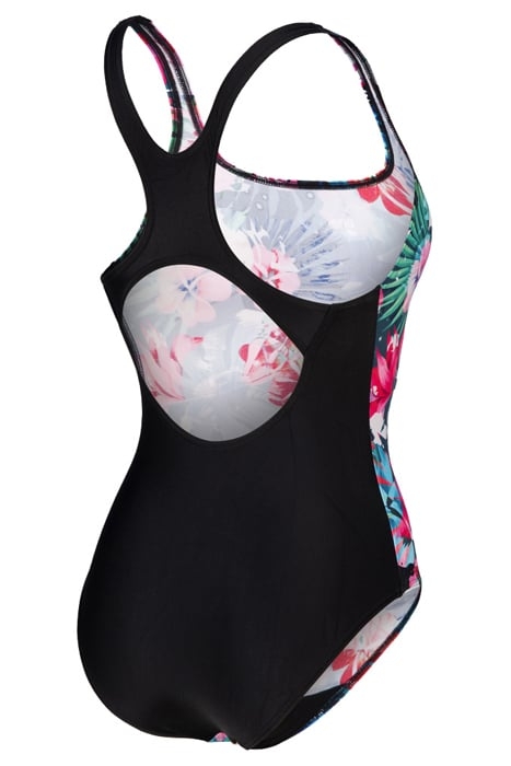 WOMEN'S ARENA FLOWER SWIMSUIT CONTROL PR BLACK-BLACK MULTI 7