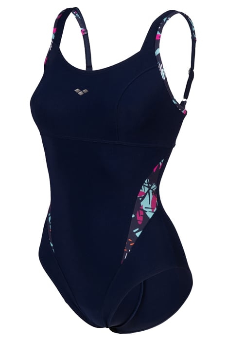 WOMEN'S BODYLIFT SWIMSUIT FRANCY STRAP B NAVY-FREAK ROSE MUL 3
