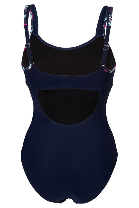 WOMEN'S BODYLIFT SWIMSUIT FRANCY STRAP B NAVY-FREAK ROSE MUL 2
