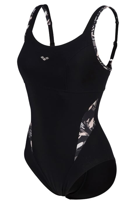 WOMEN'S BODYLIFT SWIMSUIT FRANCY STRAP B BLACK-WHITE MULTI 6