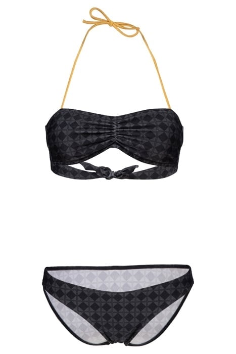 WOMEN'S ARENA 50TH BIKINI BANDEAU BLACK MULTI-GOLD 4