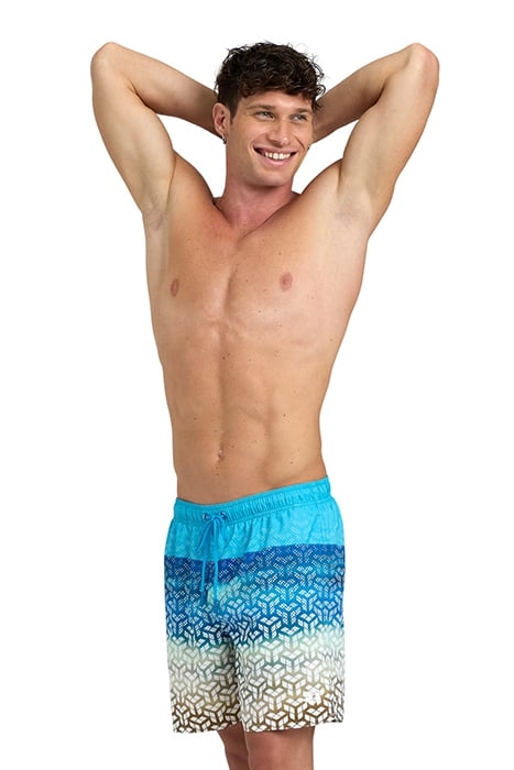 MEN'S BEACH BOXER PLACED SAND&SEA TURQUOISE 1