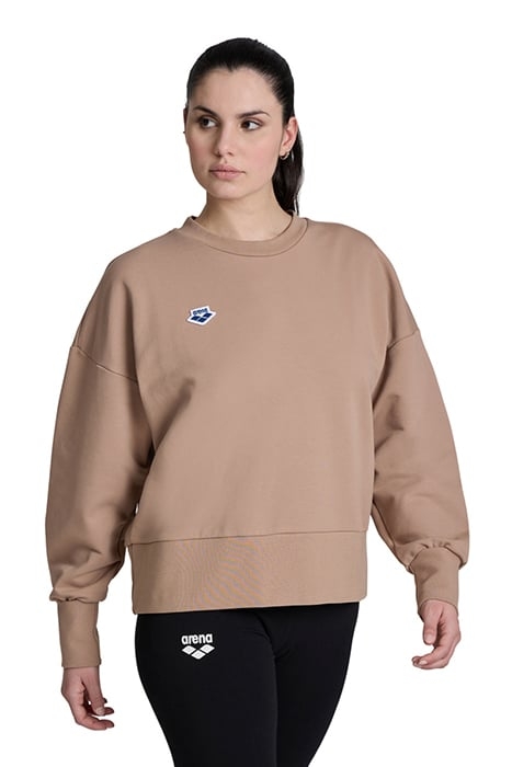 WOMEN'S OVERSIZED CREW NECK CARAMELO 1