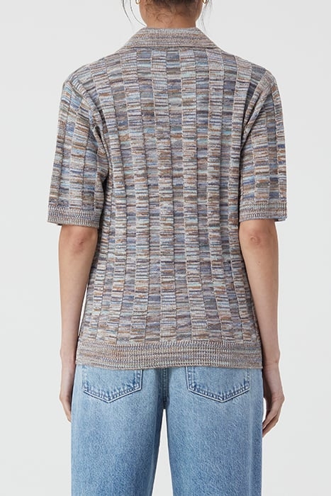 POLO SHORT SLEEVE CHAMBRAY BLUE 2