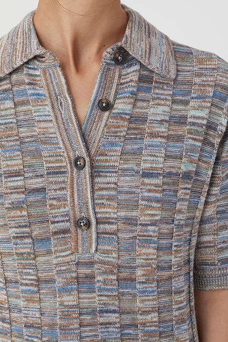 POLO SHORT SLEEVE CHAMBRAY BLUE 6