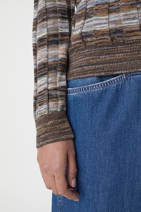 V NECK LONG SLEEVE MULTI COLOR 6