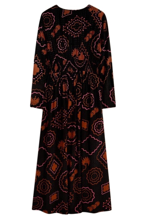EDIE ECO VERO MAXI DRE BLACK PRINTED 2