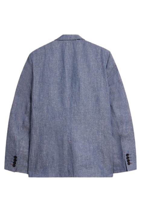 LINEN BLAZER MID BLUE 3