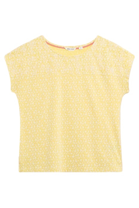 ANTHEA EMBROIDERY TOP YELLOW PRINTED 1