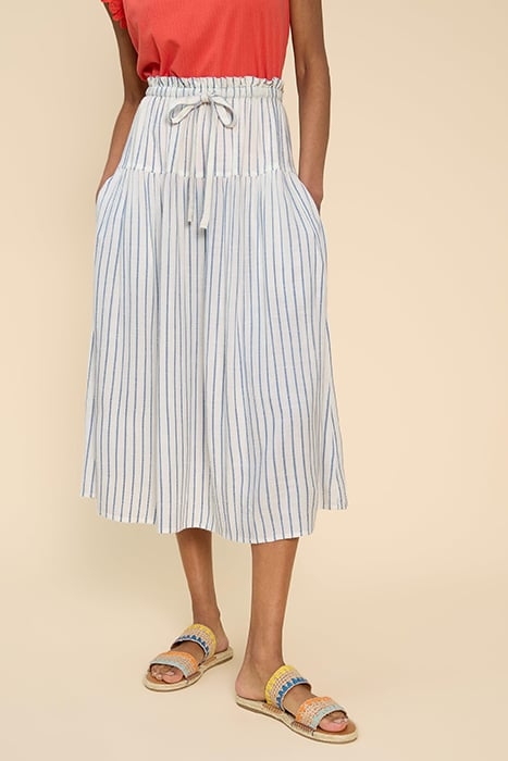 SEEMA ECO VERO STRIPE SKIRT IVORY 1