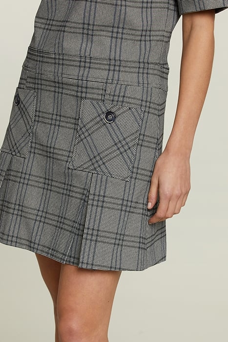 GREY SHORT DRESS APPLIED POCKETS 4