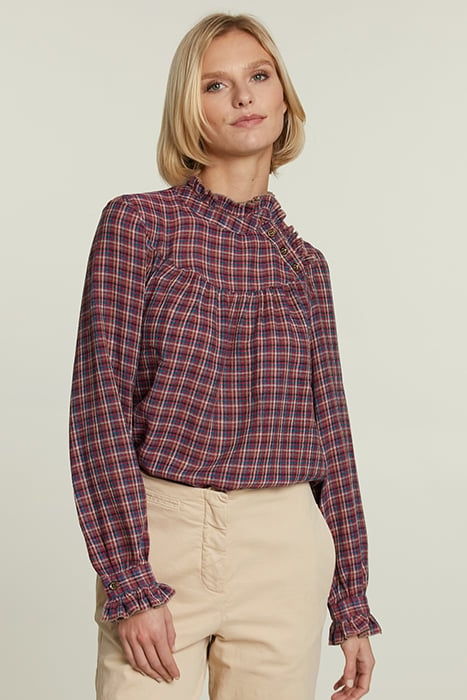 MULTI CHECKED SHIRT FANTASY NECKLINE 1
