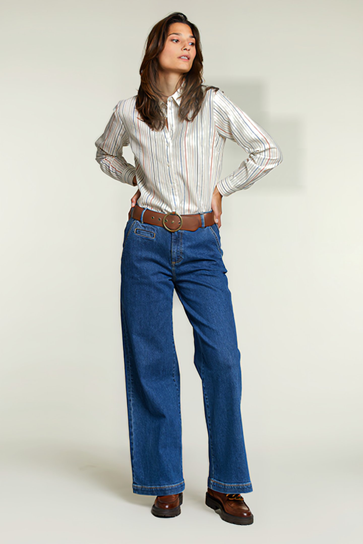 MULTI STRIPED BLOUSE WITH BUTTONS 3