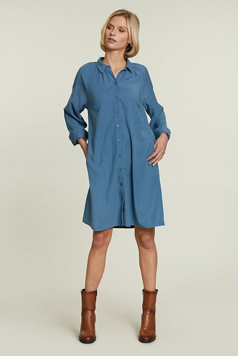 BLUE UNI DRESS WITH BUTTONS 1