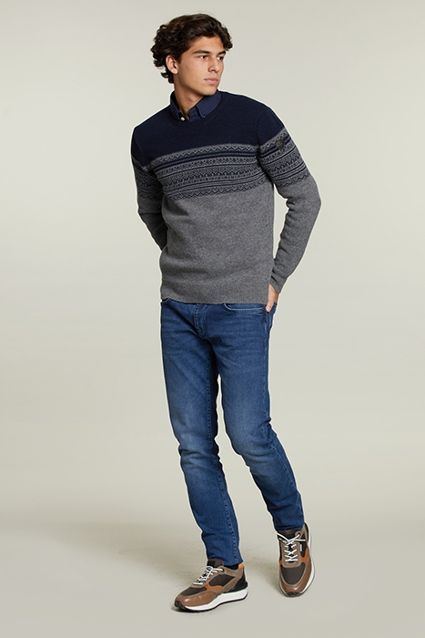 CUSTOM FIT WOOLEN SWEATER NAVY 3