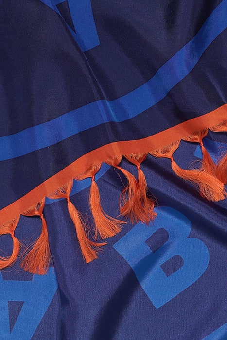 NAVY LOGO SILK SCARF 3