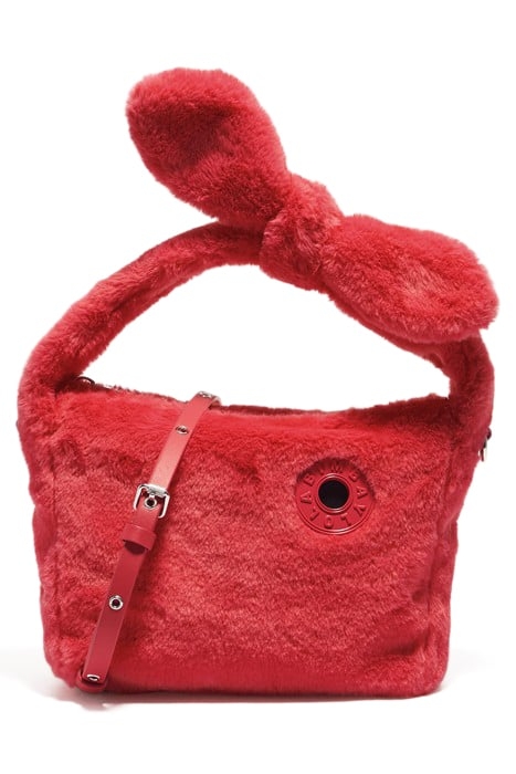 S RED FUR HOBO BAG 1