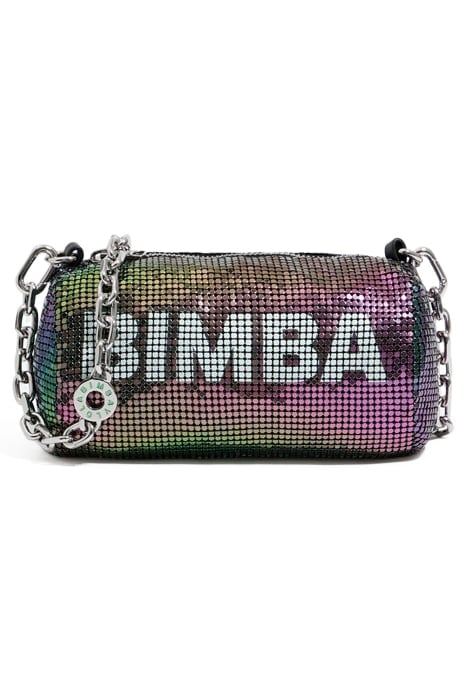 IRIDESCENT MESH CYLINDRICAL BAG 1