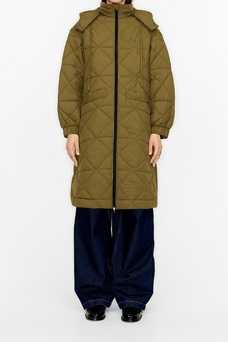 KHAKI QUILTED PUFFER 1