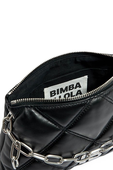 M BLACK LEATHER TRAPEZIUM BAG 3