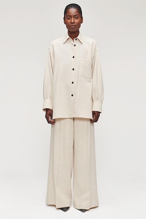 COTTON WOOL MIX OVERSHIRT SIMPLY TAUPE 1