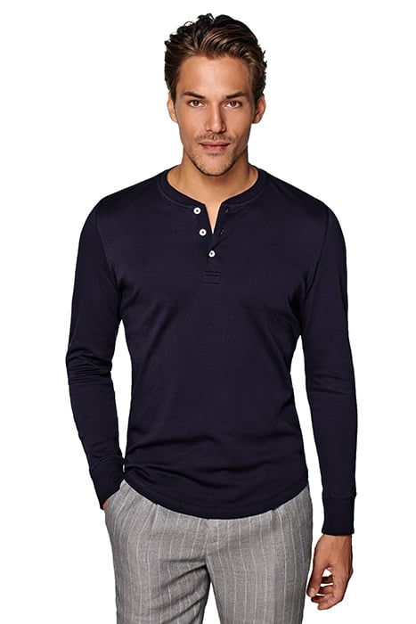 NAVY HENLEY T-SHIRT 1