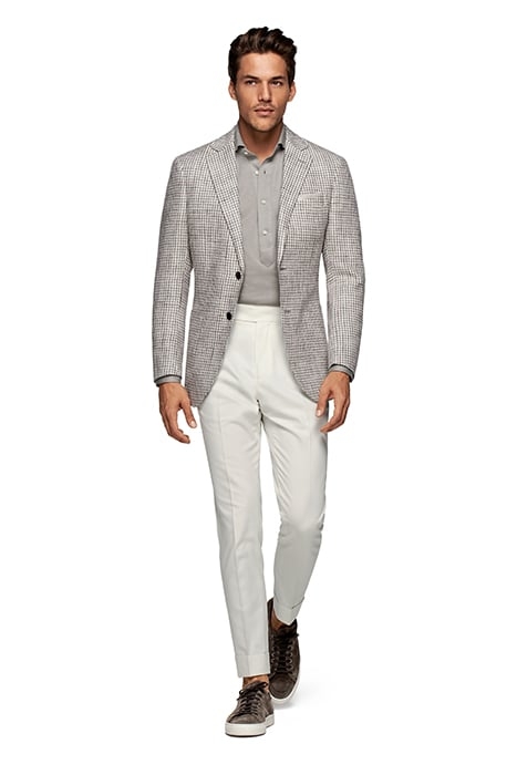 GREY HOUNDSTOOTH TAILORED FIT HAVANA BLAZER 3