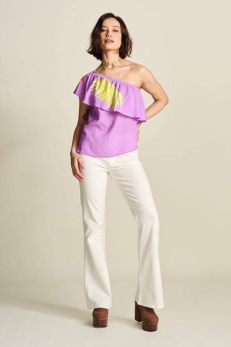 JEANS - KATE FLARE BLOOMING ECRU BEIGE 1