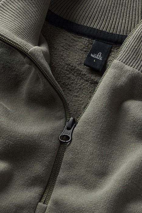 BENNER | HALF ZIP SWEATER STEEL GREEN 2
