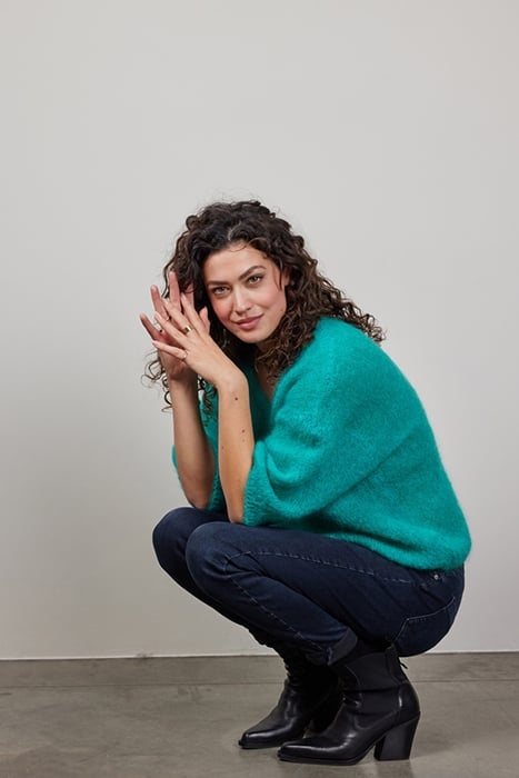 MOHAIR PULLOVER MIRA PEACOCK GREEN 4