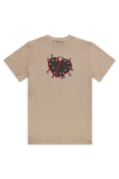 BROKEN HART TEE TAUPE 2